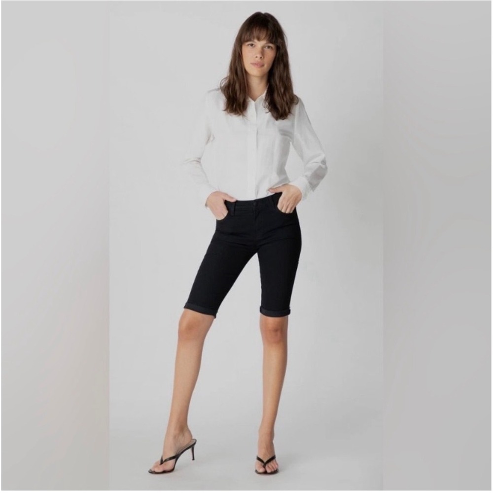 J Brand Black Neoprene Scuba Stretch 5-Pocket Shorts Size 28